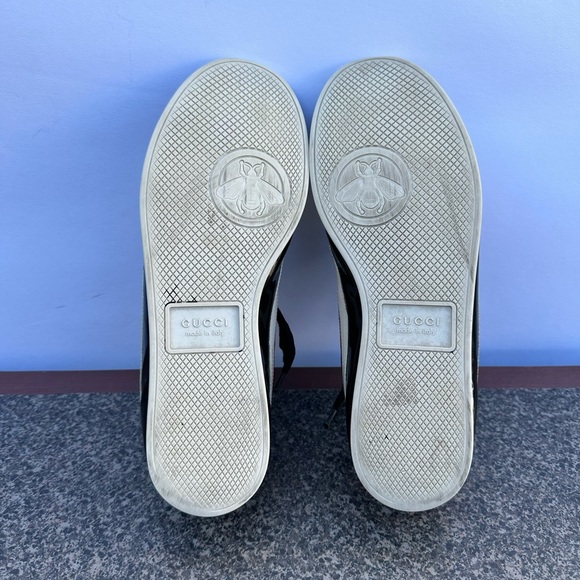 Gucci Men’s Falacer Hebron Web Patent Leather. U.S Size 8.5 Color Blk. - Picture 9 of 13